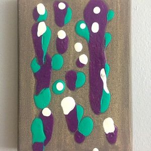 Original acrylic abstract painting on a stretched canvas. Size 5”x7”